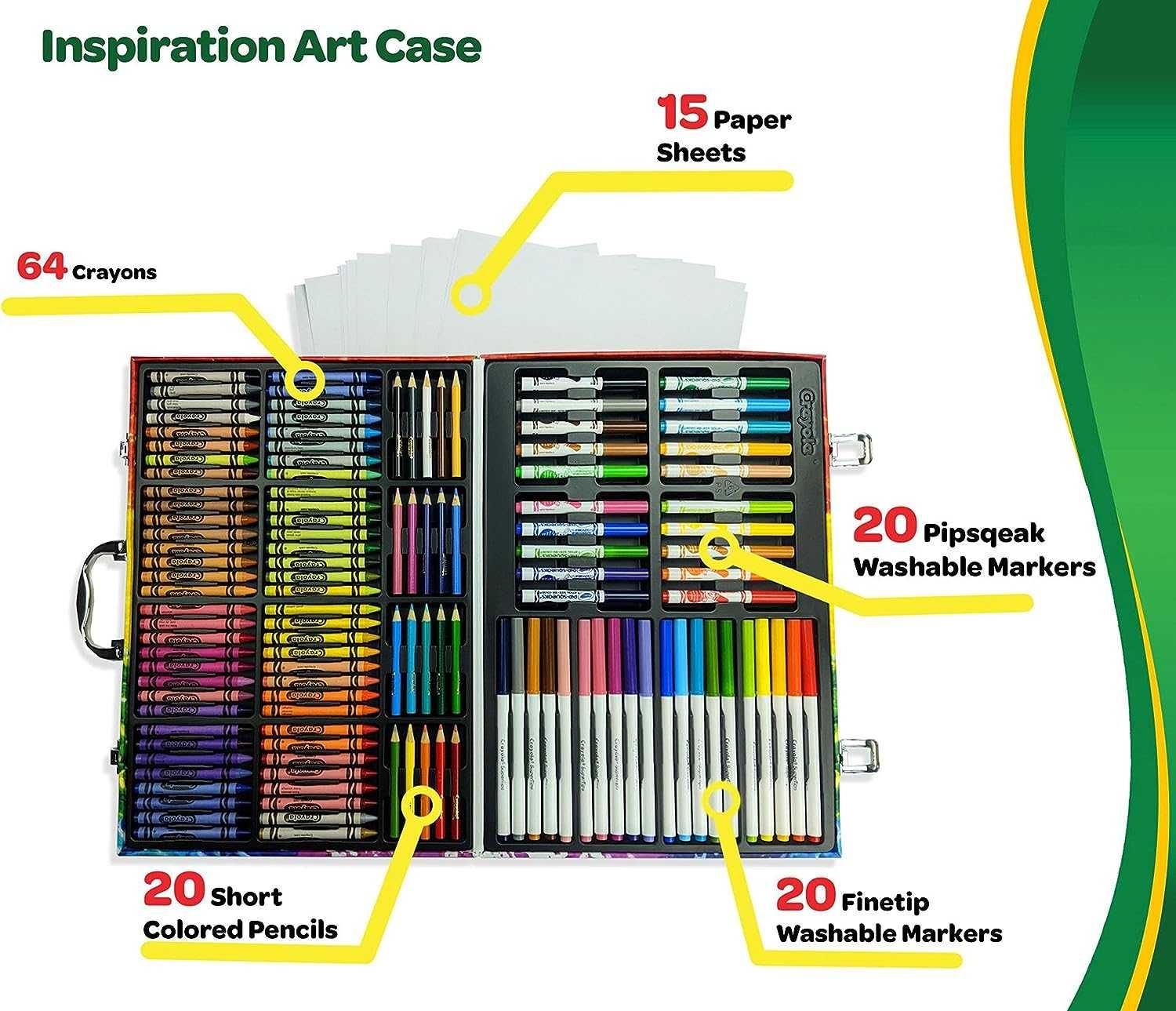 Большой набор Крайола 140 предметов. Crayola Inspiration Art Case