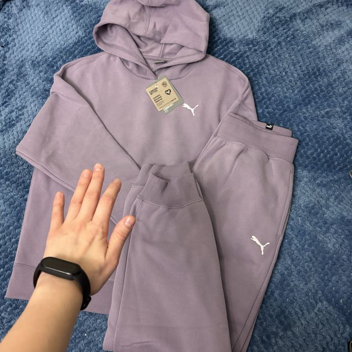 Теплий спортивний костюм xs S на флісі Puma оригінал худі та джогери