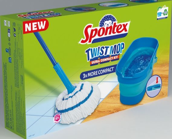 Spontex twist mop wiadro+ mop obrotowy