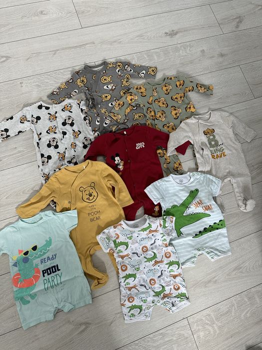 Paka ubranek niemowlęcych chłopięcych rozmiar 68 H&M Smyk C&A Lupilu