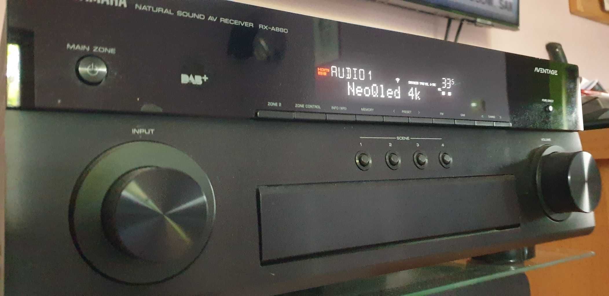 Amplituner Yamaha RX 880 wraz z kolumnami Monitor Audio 6 sprzedam