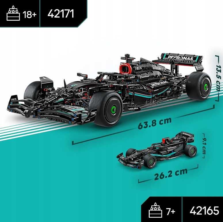 LEGO Technic Mercedes-AMG F1 Samochód Wyścigowy Zabawka Klocki Prezent