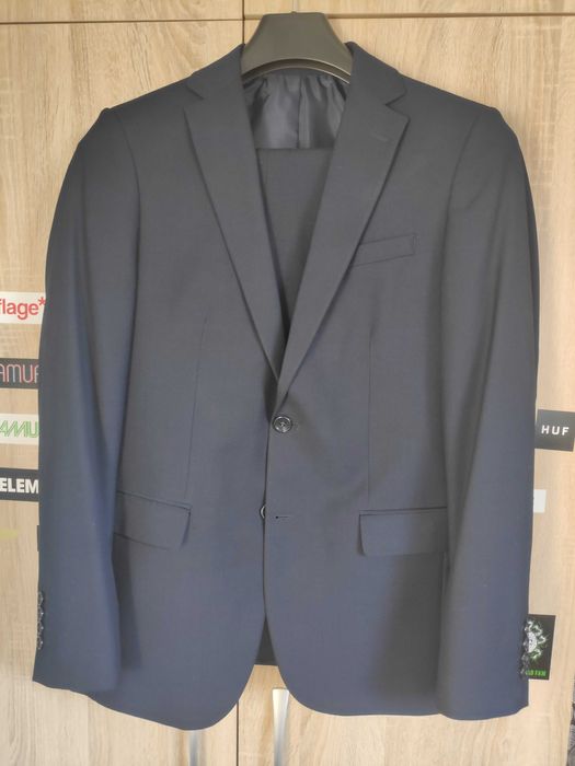 Garnitur (Spodnie + Marynarka) Granatowy Size 46