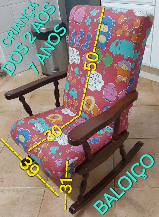 CADEIRA DE BALOIÇO PARA CRIANÇA 2 AOS 7 ANOS.Casa,Quarto,Sala,Terraço.