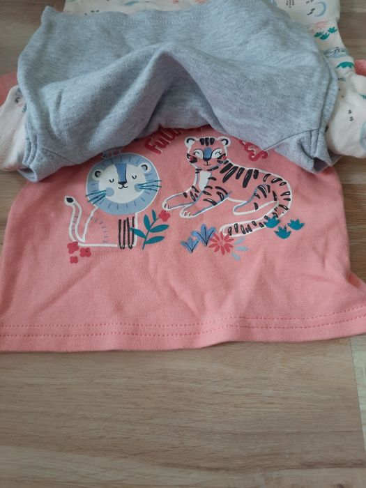 Zestaw 3 bluzeczek dziewczęcych 62-68