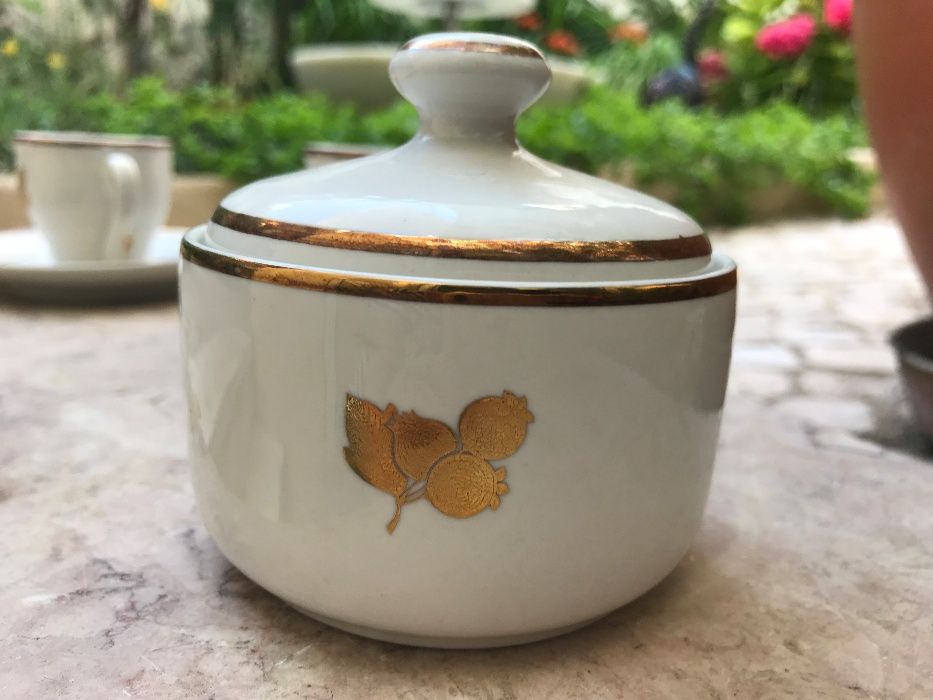 Conjunto de café - 5 peças de porcelana italiana antiga
