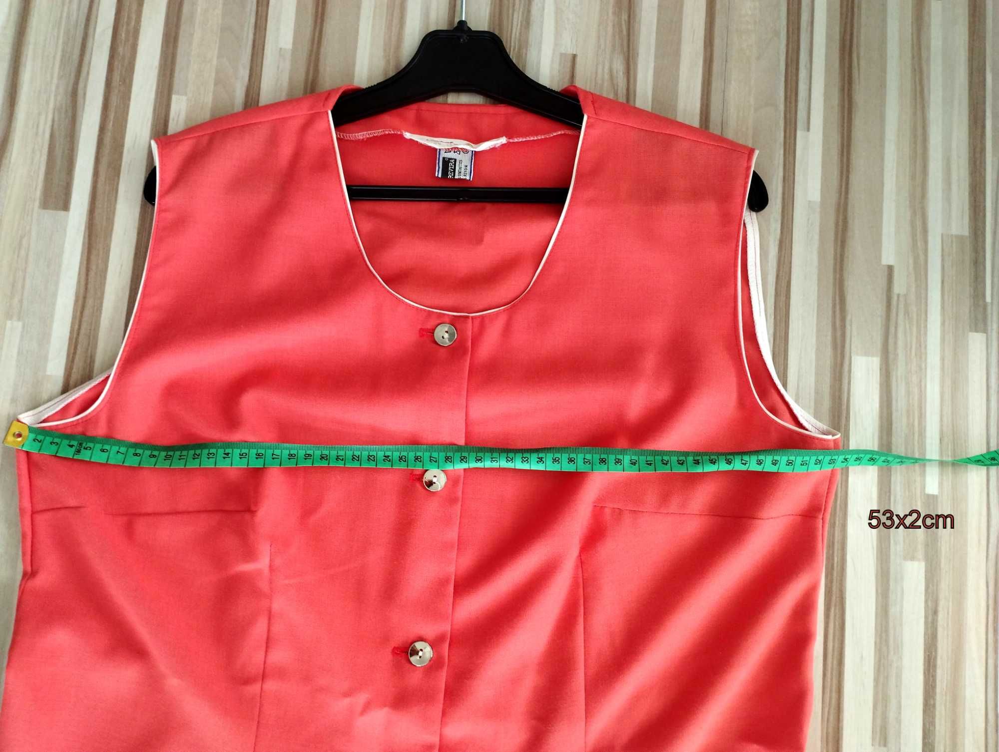 Sukienka midi damska, koralowa, letnia, XL/XXL