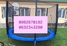 Батут дитячий з сіткою 140,183,252,312,374 см