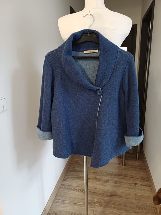 Śliczny włoski sweterek kardigan wełniany Chiaramente rozm S/M.