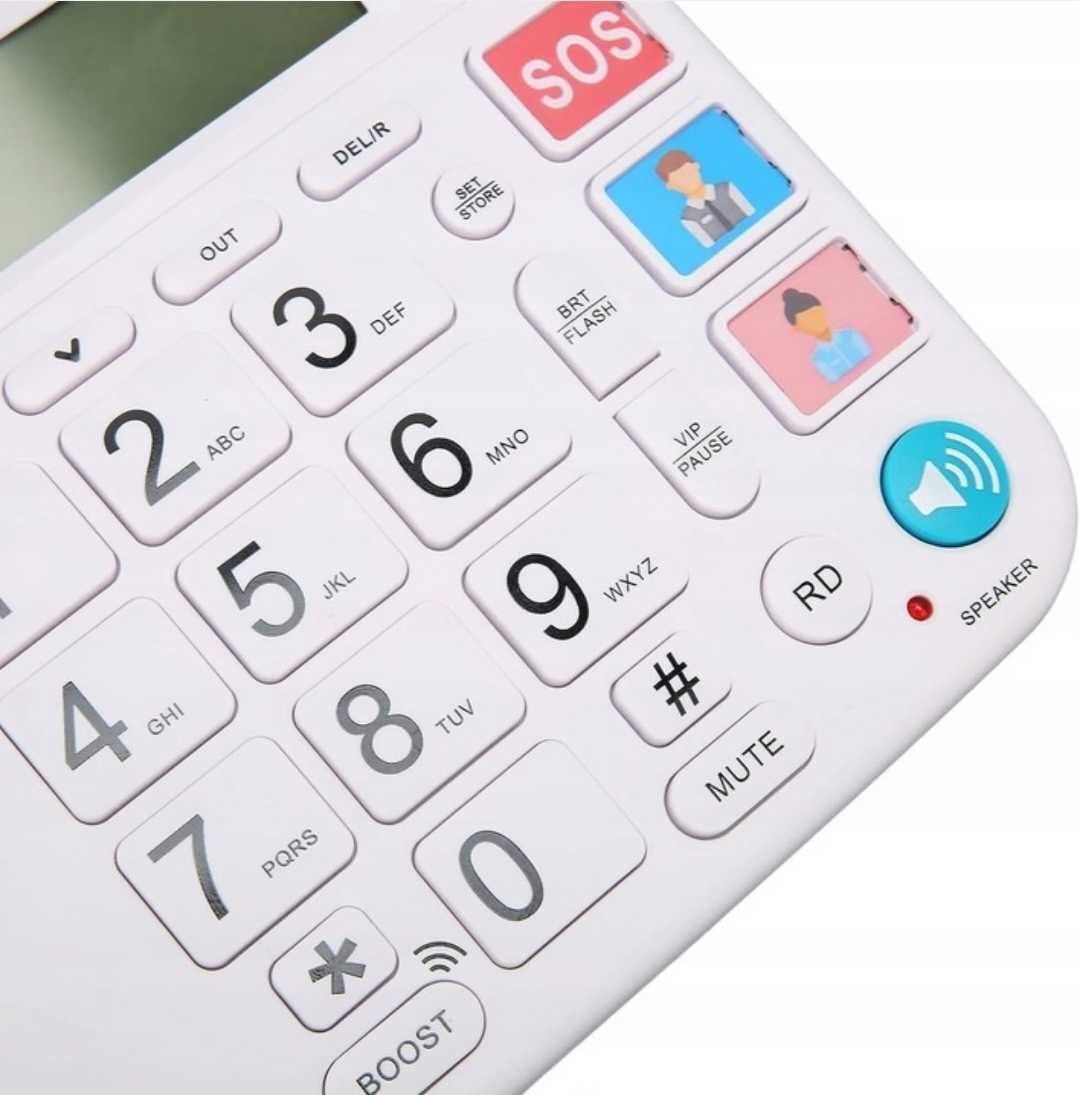 Telefon Stacjonarny OR-813 z dużymi klawiszami dla starszych osób