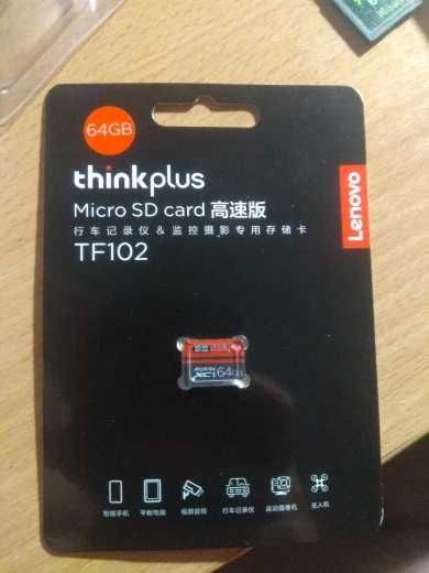 Карта памяти Lenovo ThinkPlus Micro SD, класс 10, 64 ГБ U3