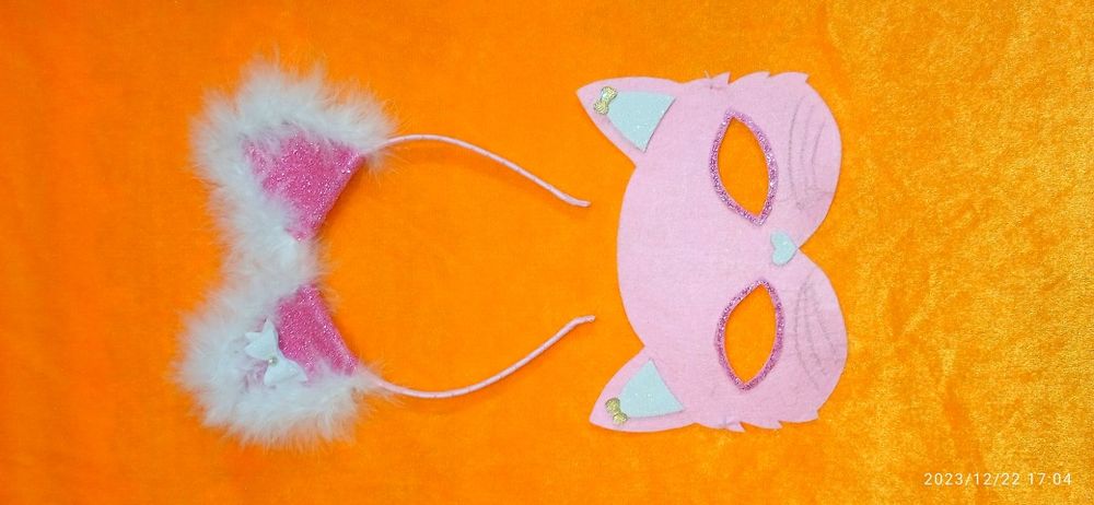 Вушка киці, маска киці, костюм киці, маска кошки, маска кошечки