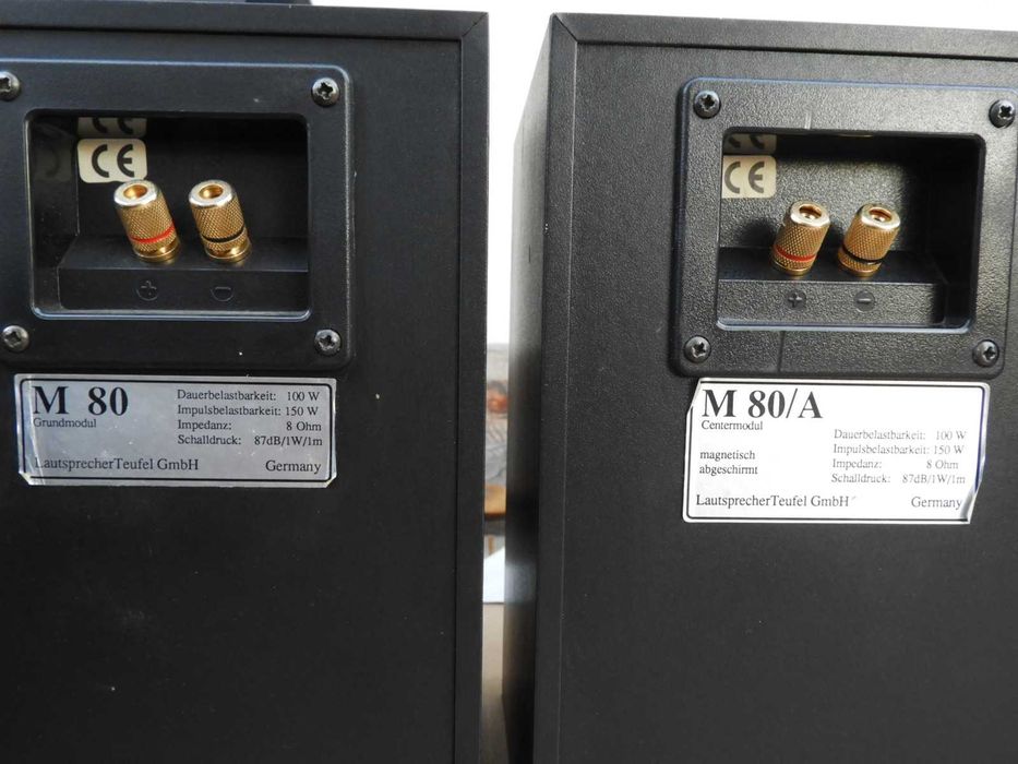 Kolumny Teufel M 80 część zestawu stereo lub kina domowego.