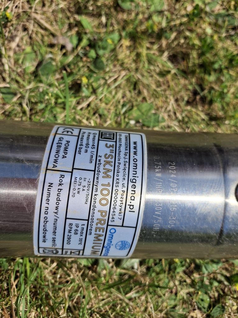 Pompa głębinowa bardzo dobry stan, używana 2 miesiace