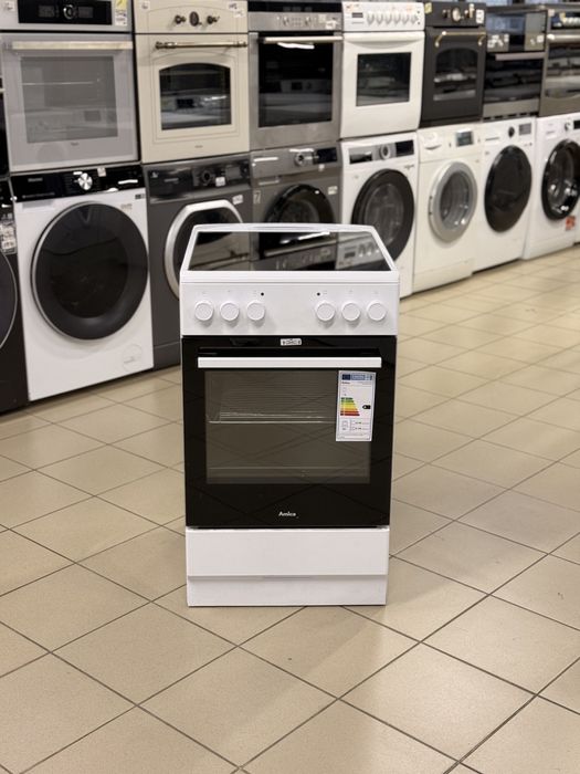 Електрична, электрическая плита Amica AFC1530WH, доставка, гарантія