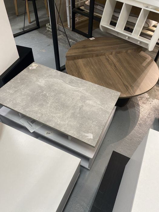 Stolik kawowy nowy biały czarny