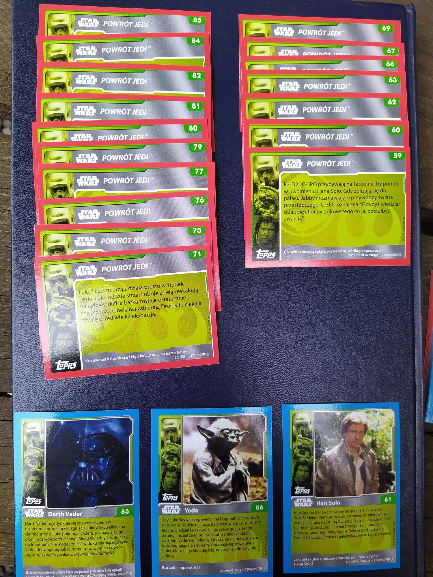 Karty Star Wars (83 szt) + gratis! Carrefour Topps Gwiezdne Wojny