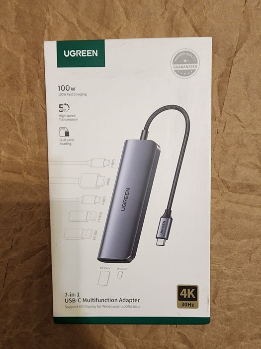 Usb-c хаб type-c Ugreen CM195 для Macbook Pro
