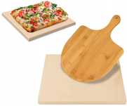 KAMIEŃ DO PIECZENIA PIZZY 30x38cm ceramiczny + łopatka deska forma