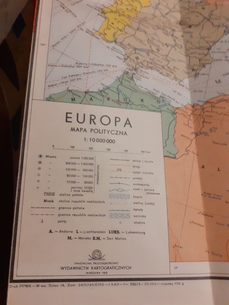 Mapa polityczna Europy 1963