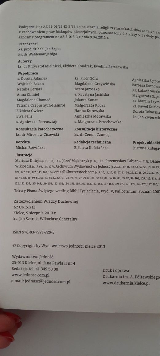 "Błogosławieni, którzy szukają Jezusa" podręcznik do kl 7