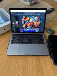 MacBook Pro 13” Touch Bar, Space Gray + case