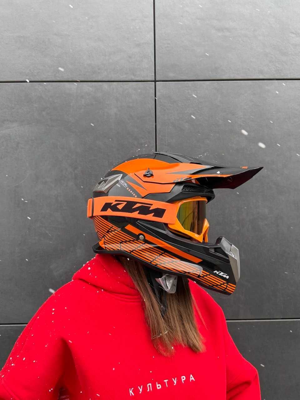 Кросовий шолом KTM Pro | Новий ендуро шолом Шлем для мото кросу шлём