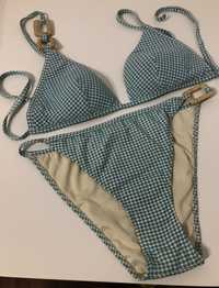 Bikini calzedonia - tam m - azul e branco (como novo)