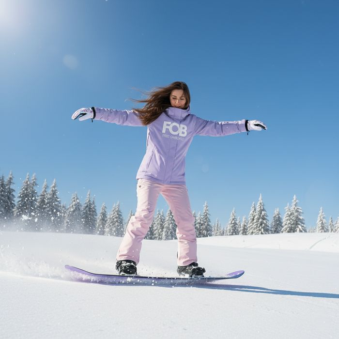 Rękawice narciarskie zimowe na narty rozmiar M dłoń 19 cm fioletowe