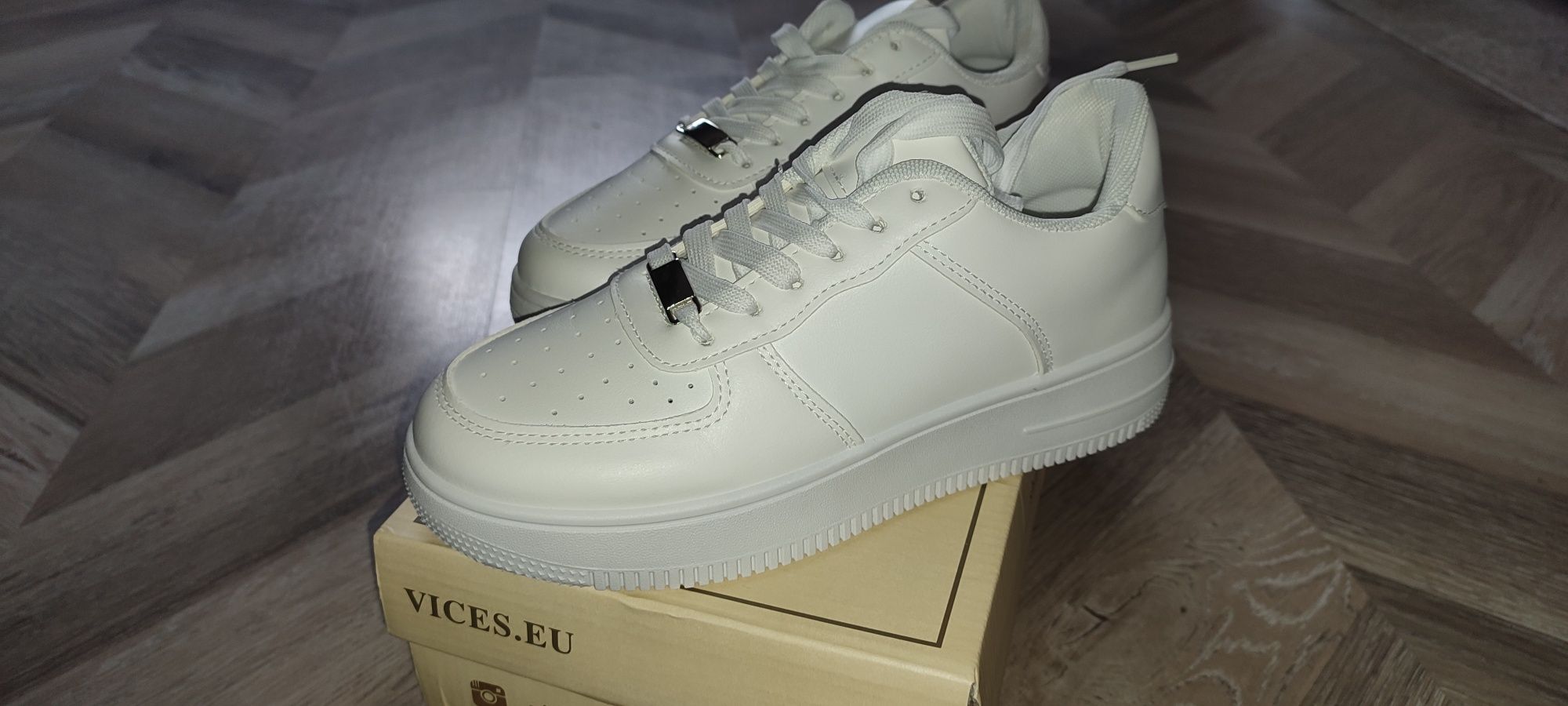 Buty damskie sneakersy sportowe biale