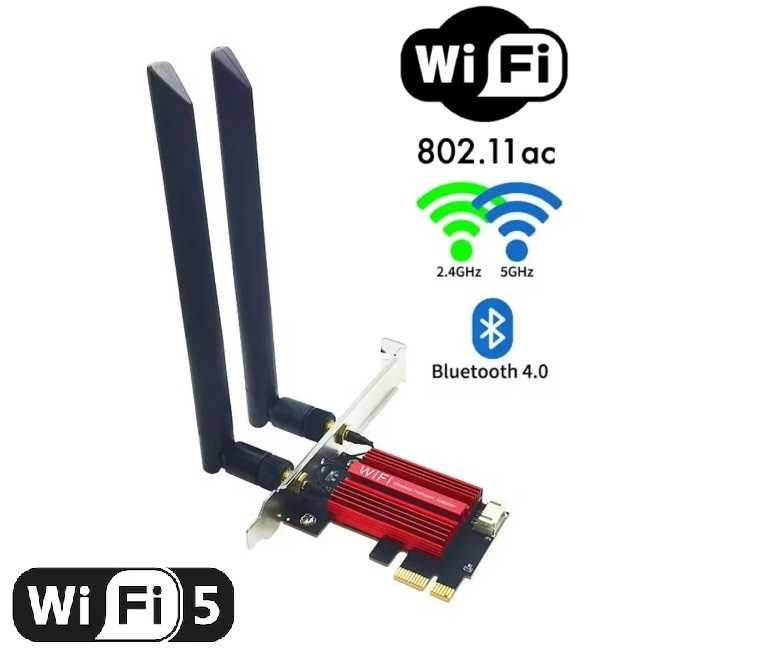Новий адаптер Wi-Fi 5 (802.11AC 2.4GHz / 5GHz) + Bluetooth