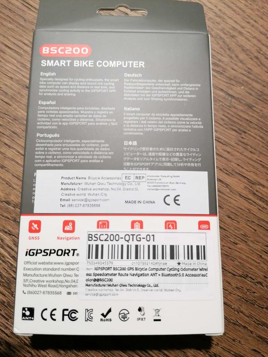 Komputer rowerowy Licznik GPS IGPSPORT BSC200 (nowy)