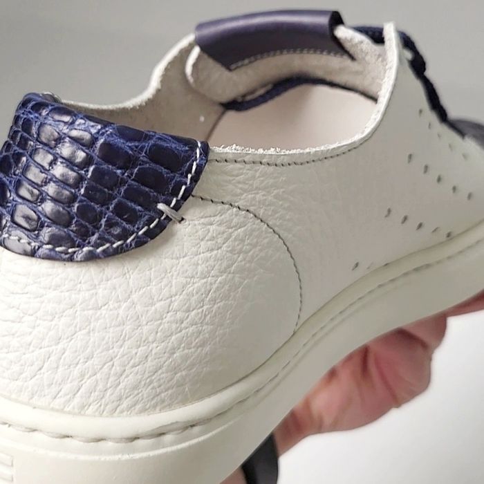 Літні чоловічі кеди зі шкіри натурального крокодилу