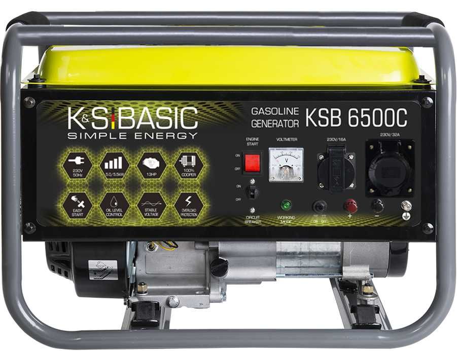 Generator Agregat Prądotwórczy JEDNOFAZOWY - KSB 6500C - 5,5 kW MIEDŹ