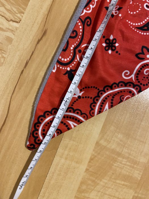 Czerwona chusta szal ponczo poncho narzutka dwustronna wzorek