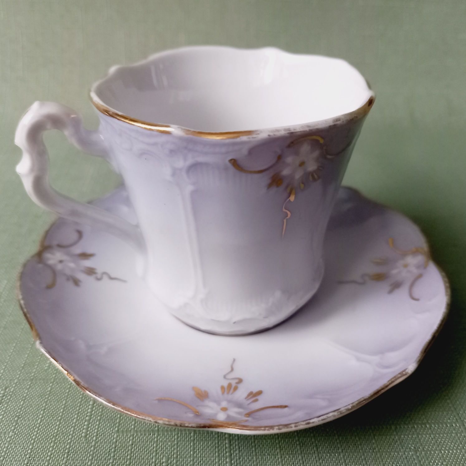 CT Carl Tielsch cieniowane duo, śląska porcelana