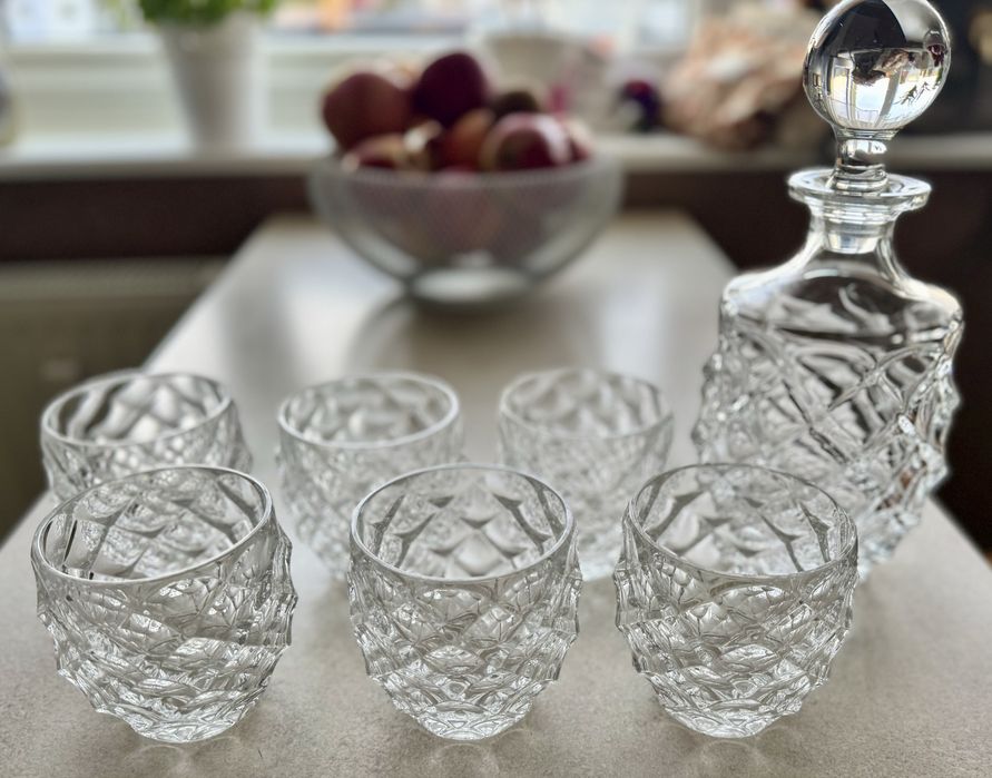 Zestaw Karafka + 6 Szklanek Do Whisky Morris Aurum Crystal Bohemia