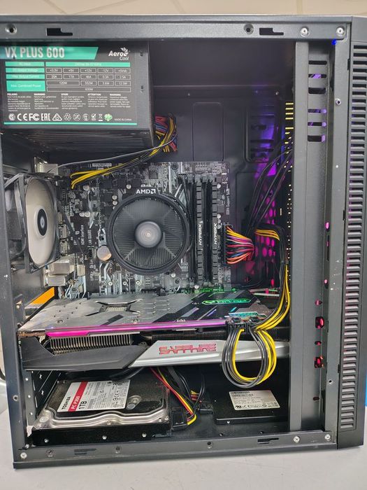 Системний блок Пк amd ryzen 5 3600/ram 16 gb/hdd 1000 gb/ssd 500 gb/am