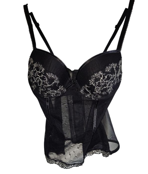 Markowy elegancki gorset Gatta r S 36 czarny elegancki top