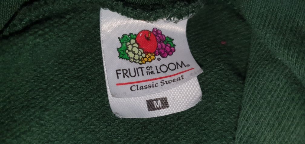 Bluza zielona POLIZEI firmy Fruit of the loom rozmiar M stan jak Nowy
