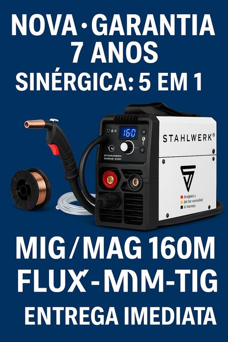 STAHWERK MIG/MAG 160M – Nova • 5 em 1 • Entrega Imediata