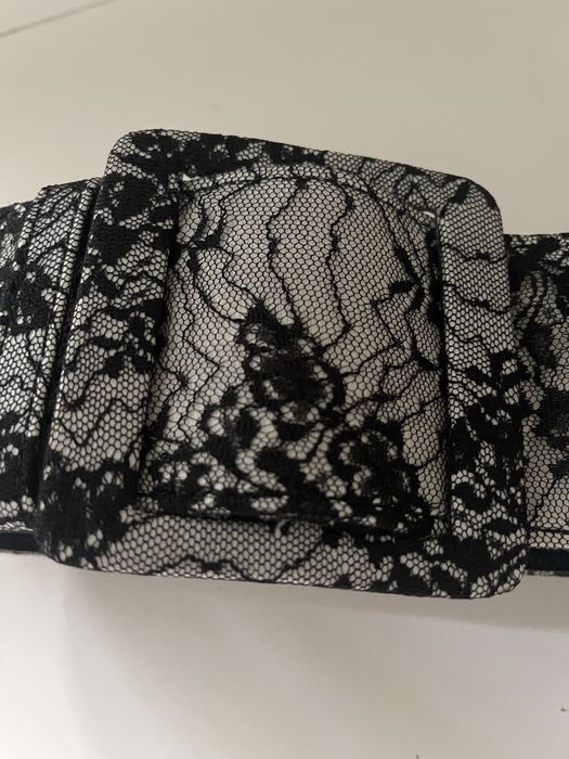 Пояс Alessandro Dell’Acqua натуральная кожа обтянута кружевом