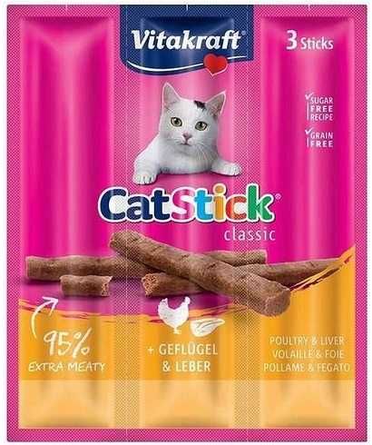 VITAKRAFT CAT STICK MINI zestaw drób, tuńczyk i łosoś 36 sztuk