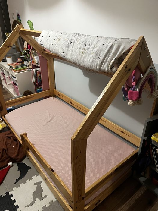 Łożko dziecięce drewniane 160x80