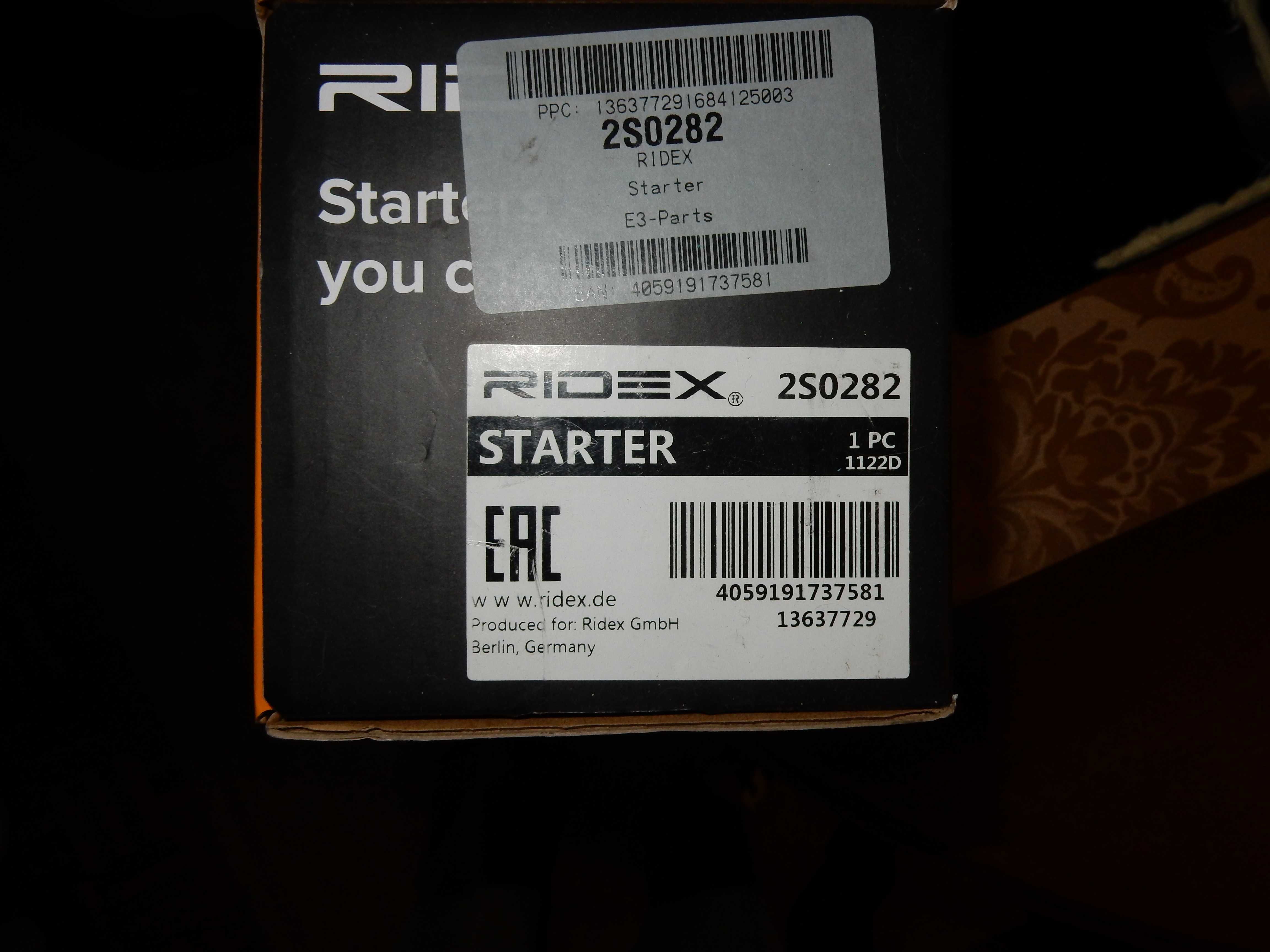 MOTOR DE ARRANQUE RIDEX A ESTREAR