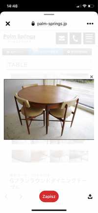 G PLAN designerski MID CENTURY stół i 4 rozkladany duński