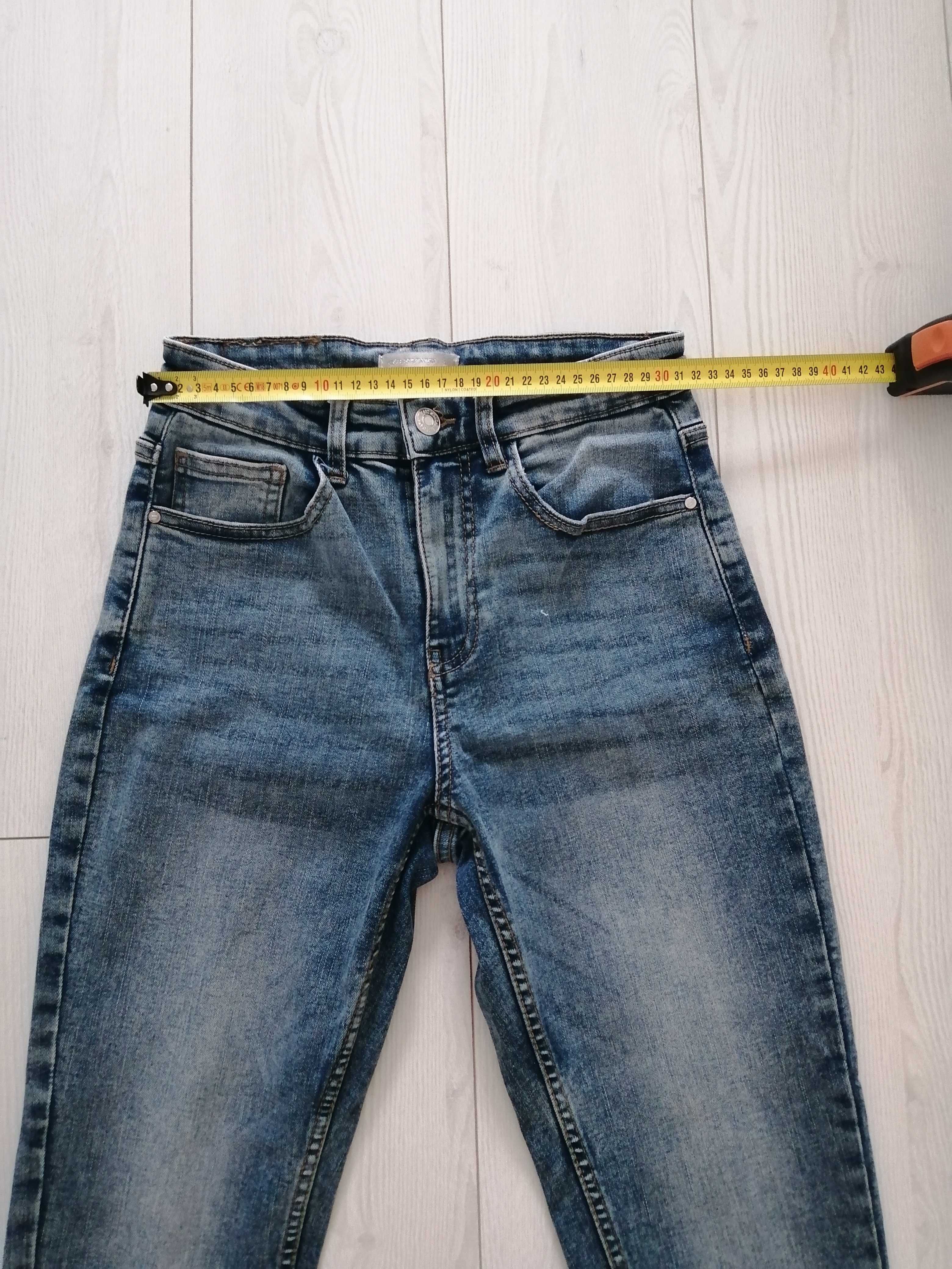 Nowe spodnie jeansy Diverse rozm 36 skinny wysoki stan krótsza nogawka