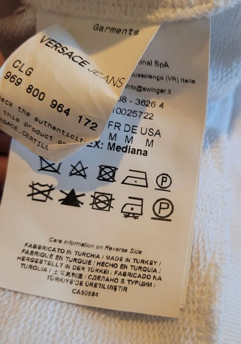 VERSACE, 100% Oryginalna! Biała bluza w kwiaty, rozmiar M
