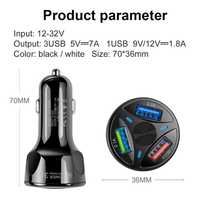 QC 3.0 3-porty szybka ładowarka samochodowa.