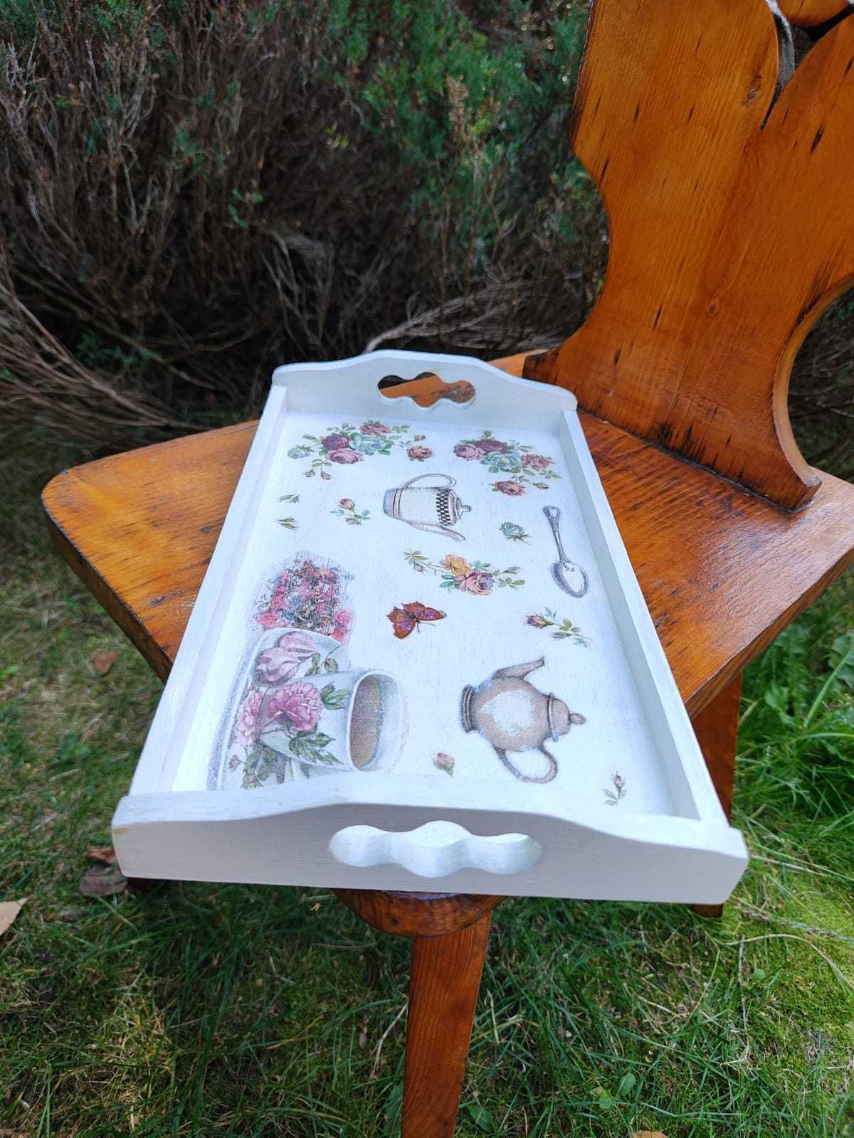 Ręcznie robiona taca - decoupage - idealny prezent
